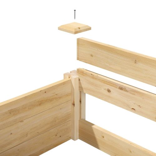 4 ft x 4 ft Pine Wood Raised Garden Bed - Made in USA - Image 3