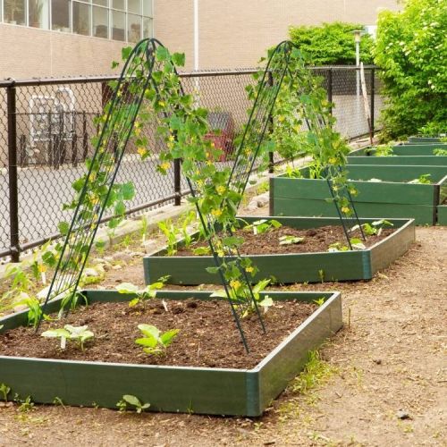 2 Pack - 7-ft Galvanized Steel Outdoor Garden Trellis in Green Metal Finish - Image 2