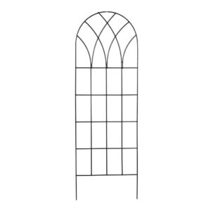 60-inch Gothic Arch Top Metal Wall Trellis for Home Garden
