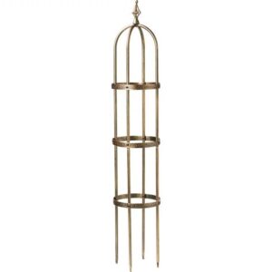 60-inch Copper Finish Steel Outdoor Garden Trellis Obelisk