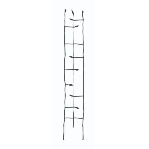 6-Ft High Narrow Garden Trellis in Metal Sprouting Twig Leaf