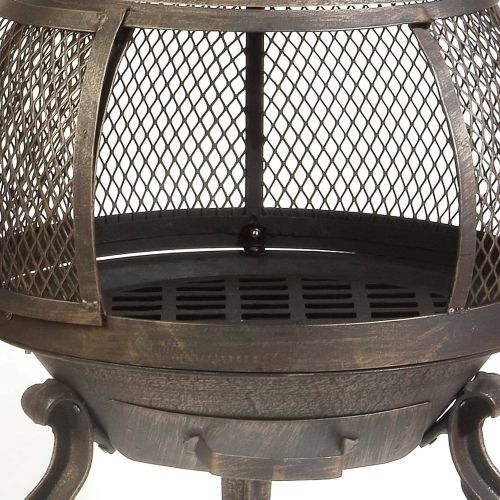 Rustic Outdoor Steel Cast Iron Chimenea Wood Fire Pit - Image 4
