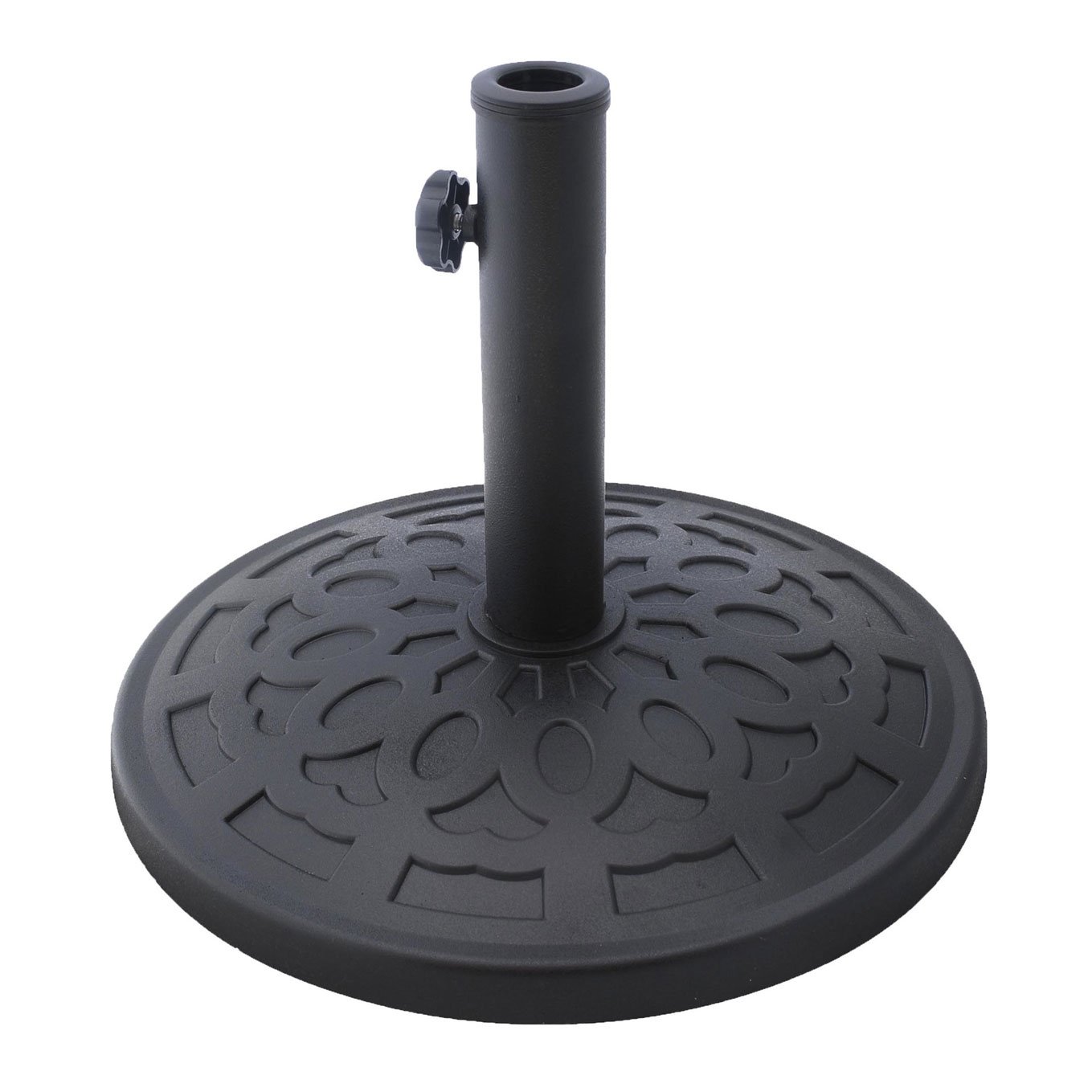 17.6 lb Sturdy Outdoor Resin Umbrella Base in Grey Black FInish - Image 2