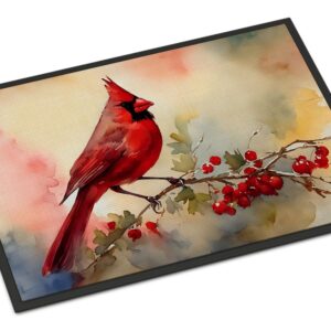NEW Cardinal Doormat Front Door Mat Indoor Outdoor Rugs for Entryway, Non Slip Washable Low Pile, 18H X 27W