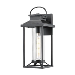 Outdoor Porch Lights, Textured Black Exterior Lighting Fixtures Wall Mount, Modern Outdoor Wall Sconce Lantern for House, Front Porch