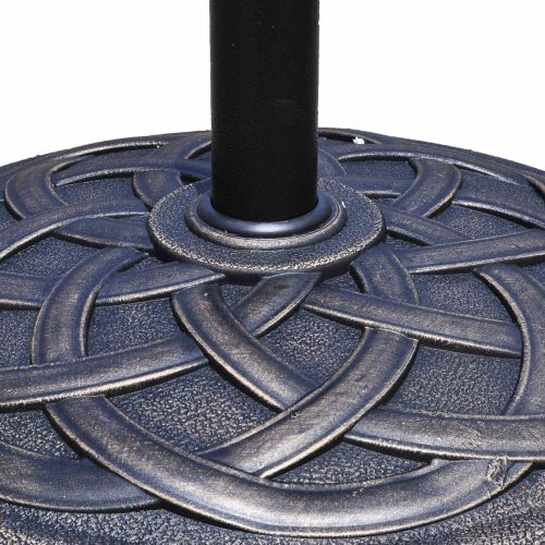 Round Bronze Finish Heavy Duty Outdoor Umbrella Base Stand - Image 4