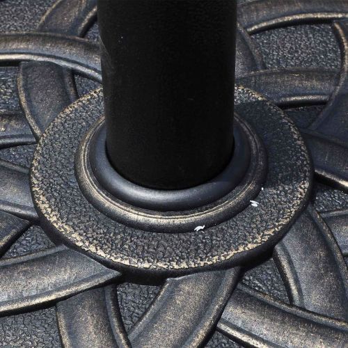 Round Bronze Finish Heavy Duty Outdoor Umbrella Base Stand - Image 3