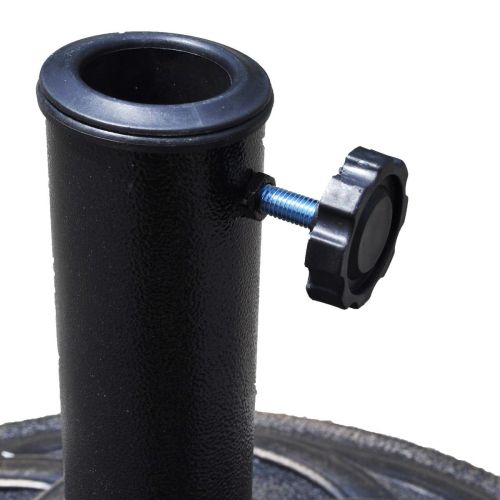 Round Bronze Finish Heavy Duty Outdoor Umbrella Base Stand - Image 2